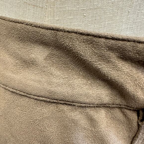 Marine Layer Rosie Faux Suede A-Line Mini Skirt in Birch Size Small - Picture 14 of 15